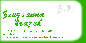 zsuzsanna mrazek business card